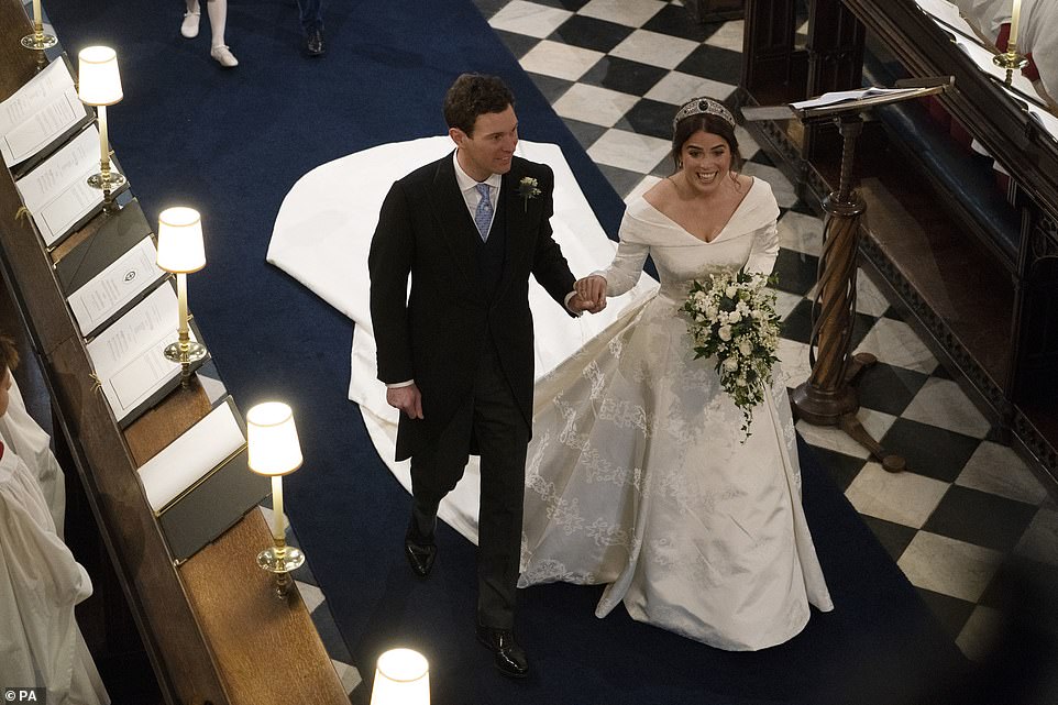 eugenie wedding dall'alto