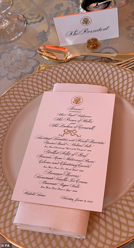 UK USA winfield menu