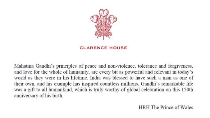 prince charles on gandhi